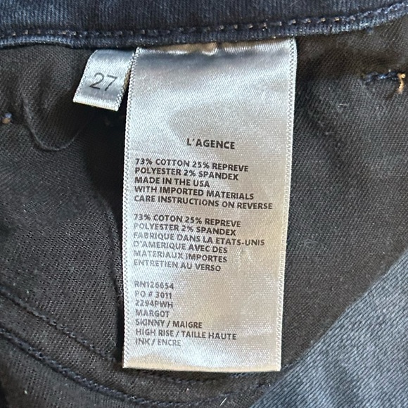 LAGENCE Margot High Rise Skinny Jeans in Ink Women's Size 27 - Picture 6 of 6